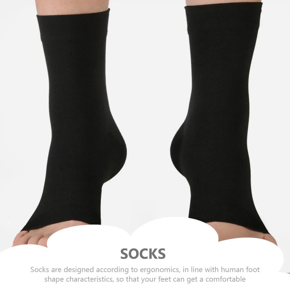 

2 шт., носки для ухода за ногами, дышащие компрессионные носки для поддержки лодыжки для занятий спортом, облегчение боли, подошвенный фасциит, защитные рукава