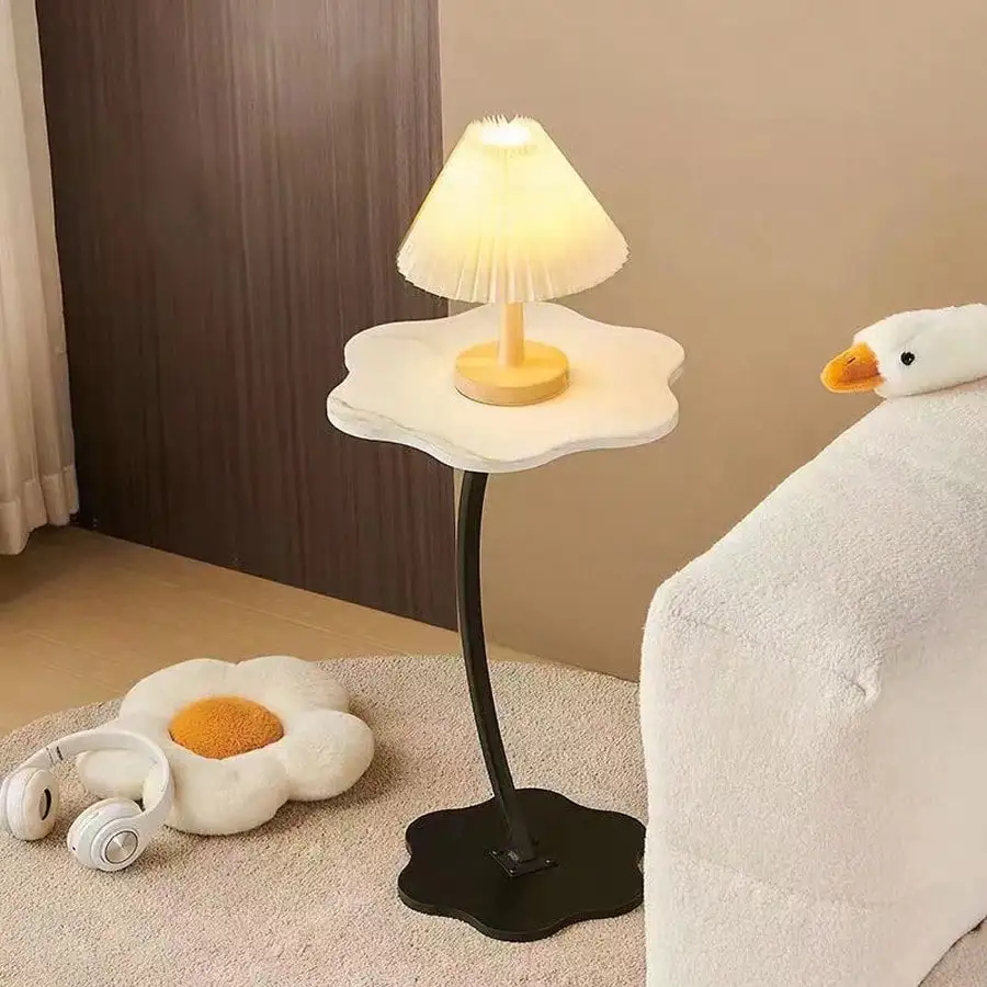 Cream Cloud Coffee Tea Table Living Room Sofa Corner End Table Lamp Desk Modern Table for Bedroom Balcony Coffee Tea Room