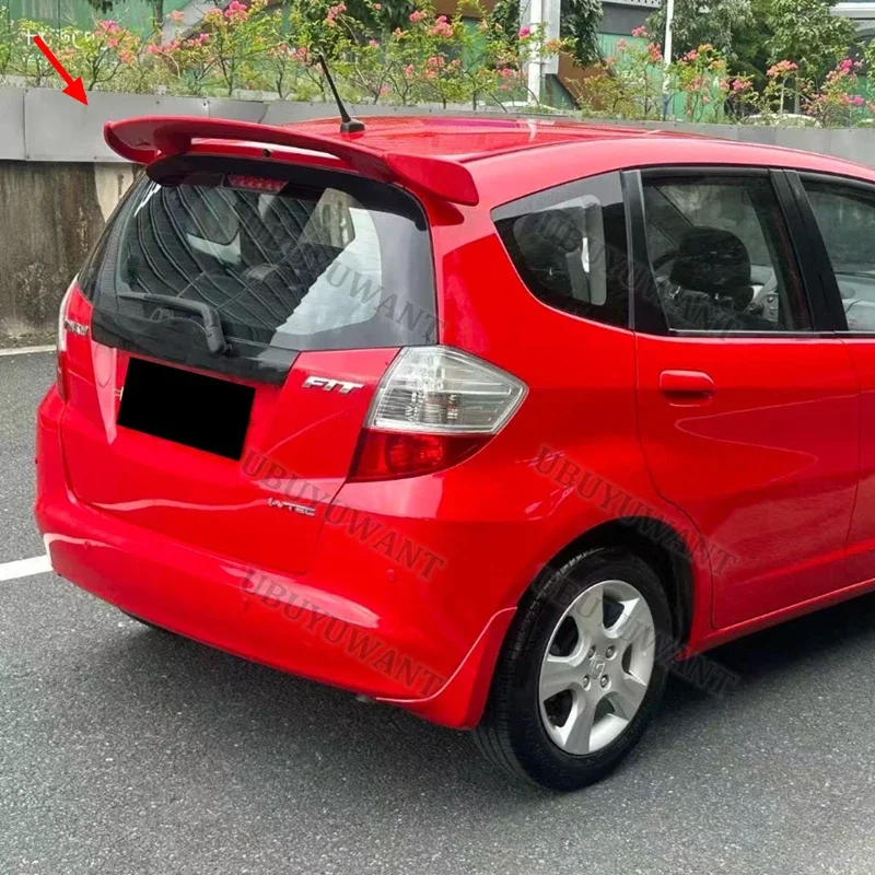 For Honda Fit Jazz ABS Rear Trunk Lid Car Spoiler Wings 2008 2009 2010 2011 2012 2013