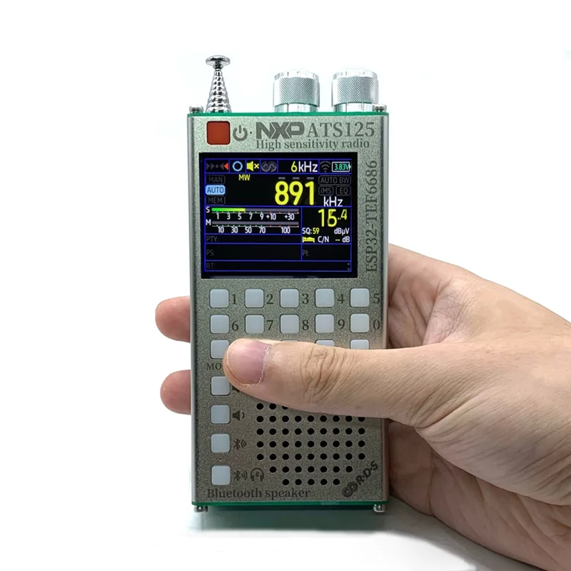 

ATS125 ESP32 65-108Mhz Portable Radio Receiver ESP32 65-108Mhz Portable Radio Dual-Mode Bluetooth Stereo Radio-[Y06A]