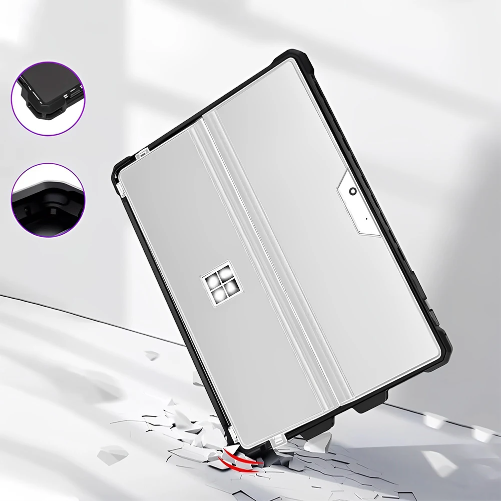 

Прочный защитный чехол для Microsoft Surface Pro 6/Pro 5/Pro 4, прочный защитный чехол, совместимый с клавиатурой типа