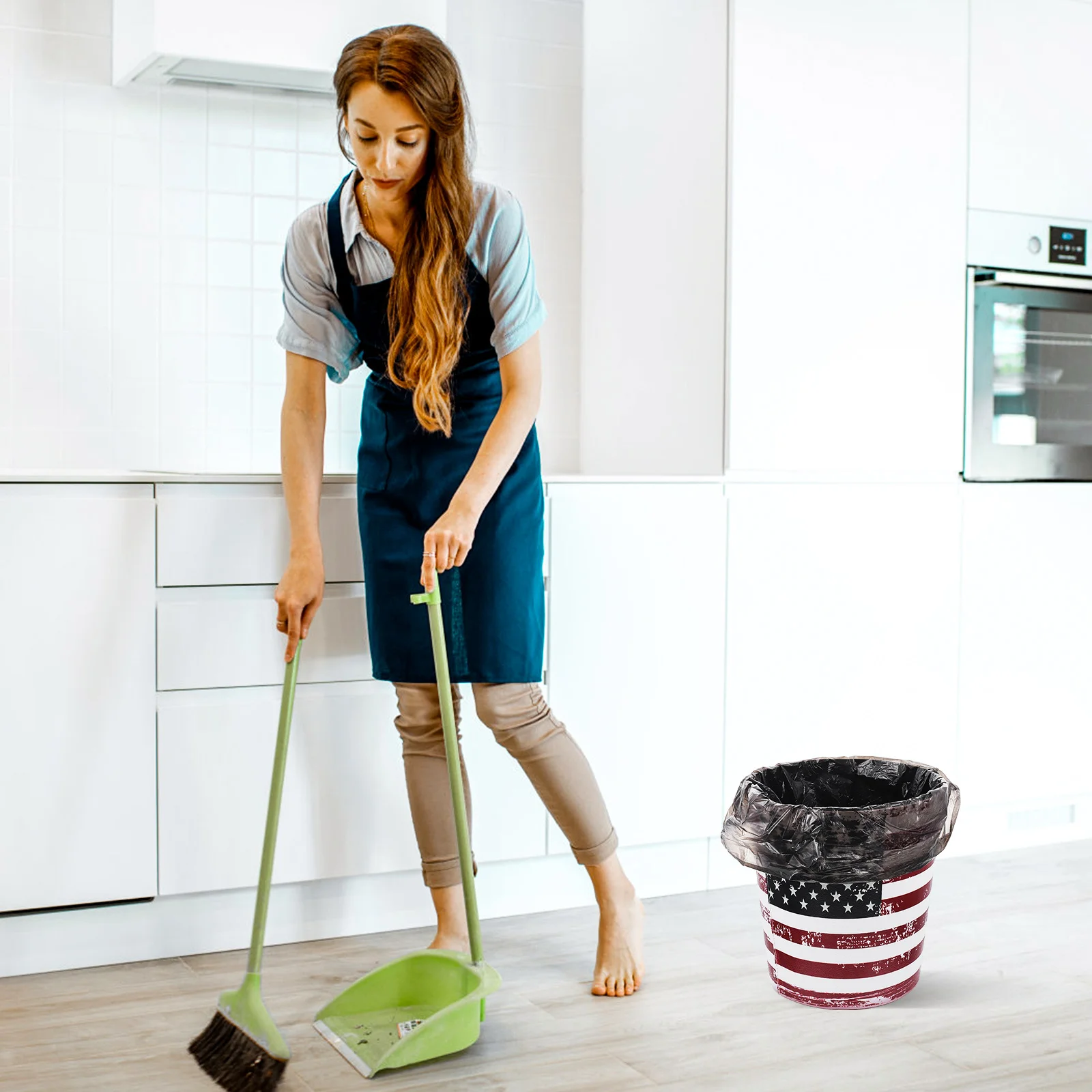 

5 Rolls Black Trash Bags Kitchen Garbage Bags Thickened Strong Rubbish Bag for Bathroom Office Hotel Bedroom Use