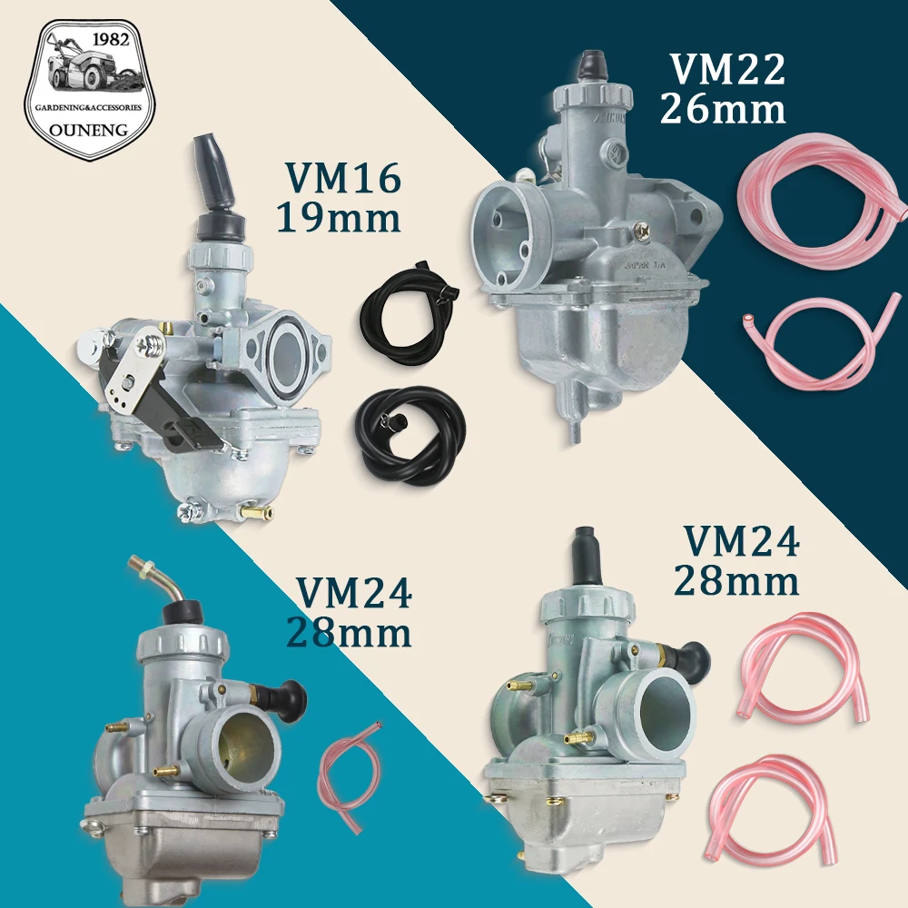 

Motorcycle Carburetor 19mm 26mm 28mm For Mikuni VM16 VM22 VM24 VM26 Honda Yamaha 70cc-160cc 125cc 150cc Dirt Pit Bike ATV
