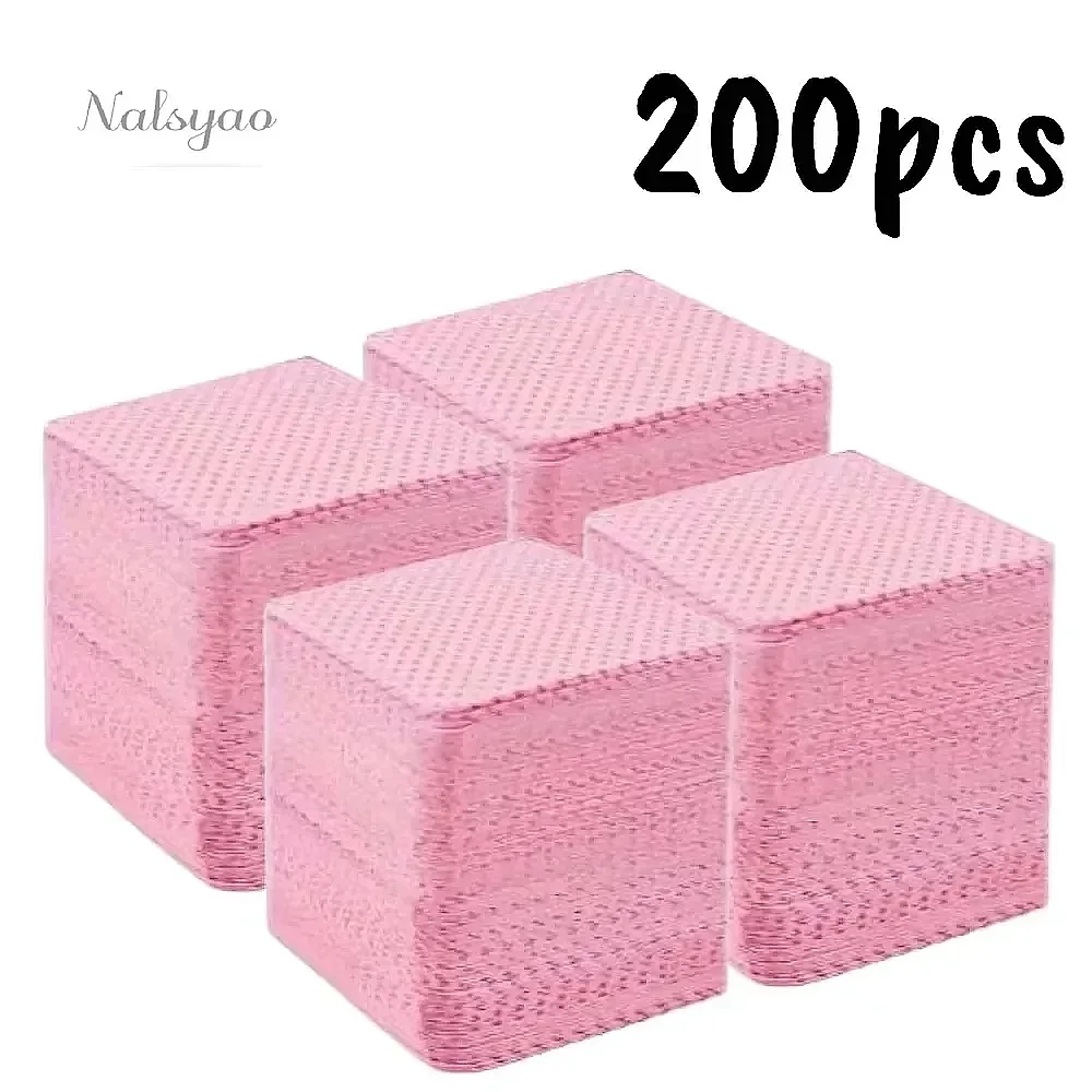 200/400pcs Lint Free Nail Wipes Gel Cleansing Tissues Aluminum-Free Nail Polish Remover Pads for Beauty Cleaning Care view 4