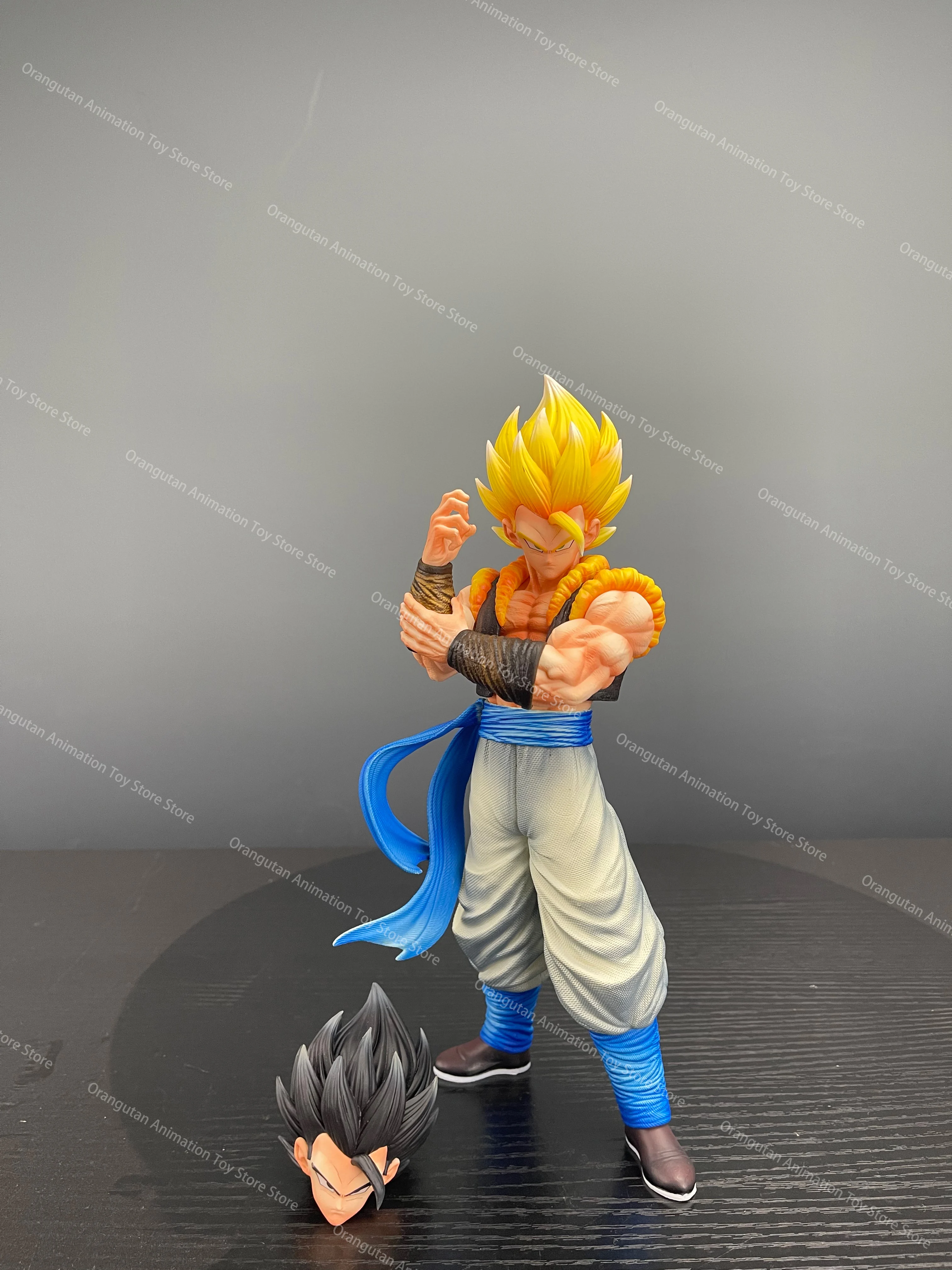 27cm Anime Dragon Ball Z Warriors Gogeta Double Head Action Figure DBZ Super Saiyan Gogeta Doll Action Figure PVC Statue Series