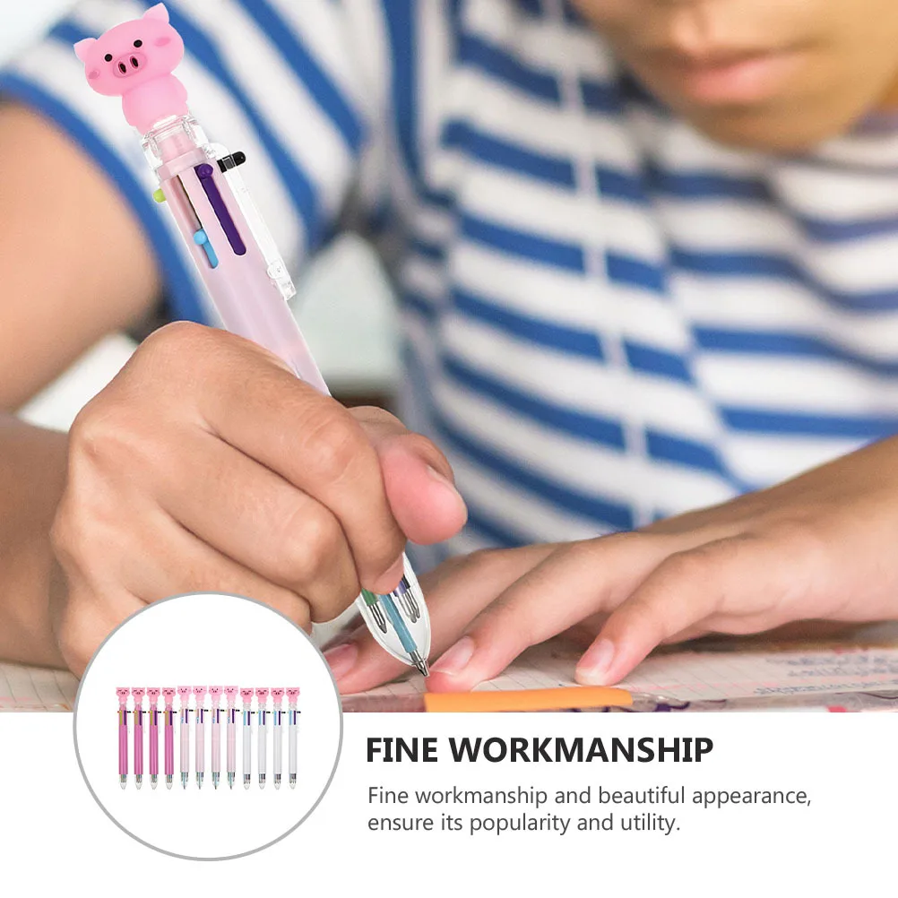

12Pcs Creative Cartoon Ballpoint Pens Ergonomic Writing Pens for Students School Supplies Office Use Ballpoint Pen