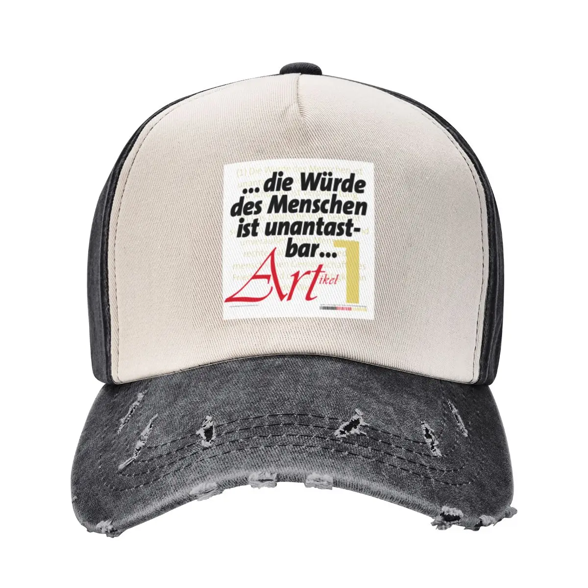 Human dignity ... – Article 1 Basic Law of the Federal Republic of Germany Baseball Cap