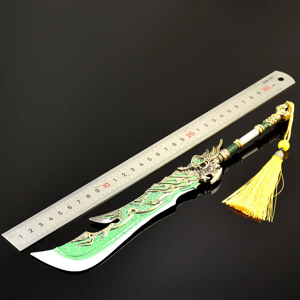 30 cm/11.8in Naraka: Bladepoint Longpan Breed Mes Wapen Model Props Metalen Party Cosplay Game Randapparatuur Ornamenten Vakantie Cadeau