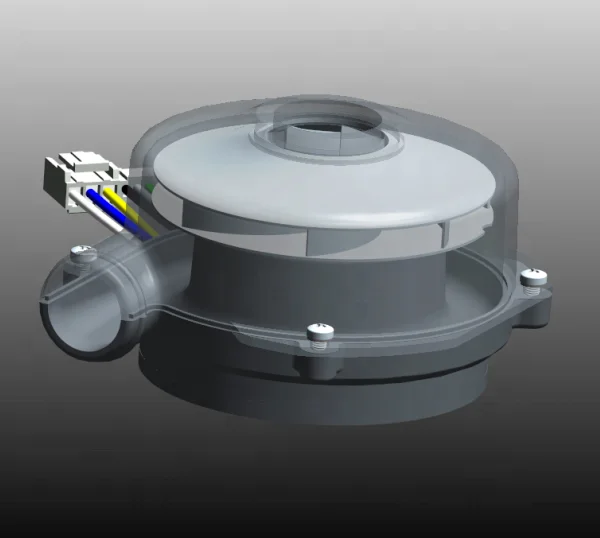 WONSMART 24v Air Blower Centrifugal Fan Brushless DC Motor Three Phase Brushless Motor 55m3/h with Driver