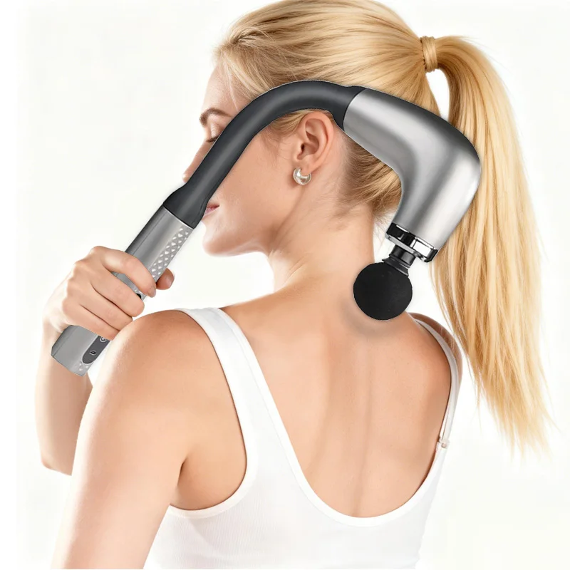 

Массажный пистолет для глубокого перкуссионного массажа, портативный, для расслабления мышц, вибрационный массажер для тела, шеи, спины, рук, ног.