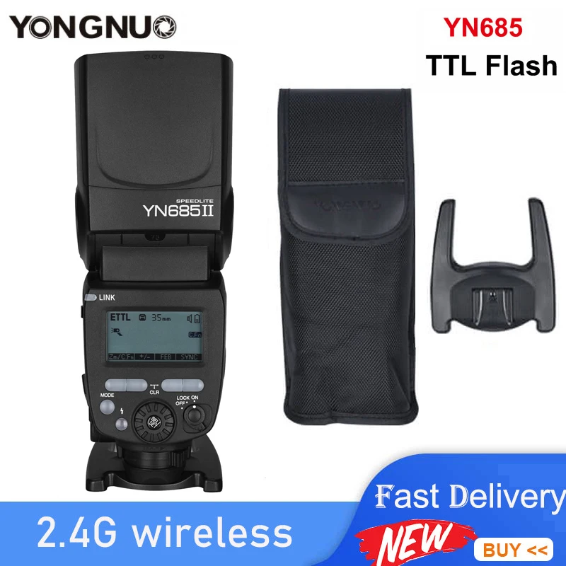 

YONGNUO YN685 N YN685 II C 2.4G System TTL HSS Wireless Flash Speedlite For Nikon / Canon D750 D810 DSLR Camera Flash Speedlite