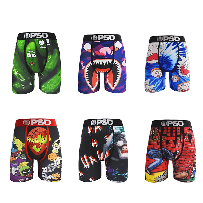 1Pc Fashion Print Men Underwear Boxers Cueca Male Panties Lingerie Men Underpants Boxershorts Sexy S-XXL Men's Boxers Briefs