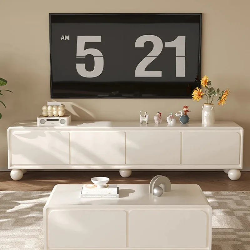 

Chinese Elegant Tv Consoles Cabinet Adjustable Space Savin Simple Organizer Tv Stands Decoration Cream Muebles Home Furniture