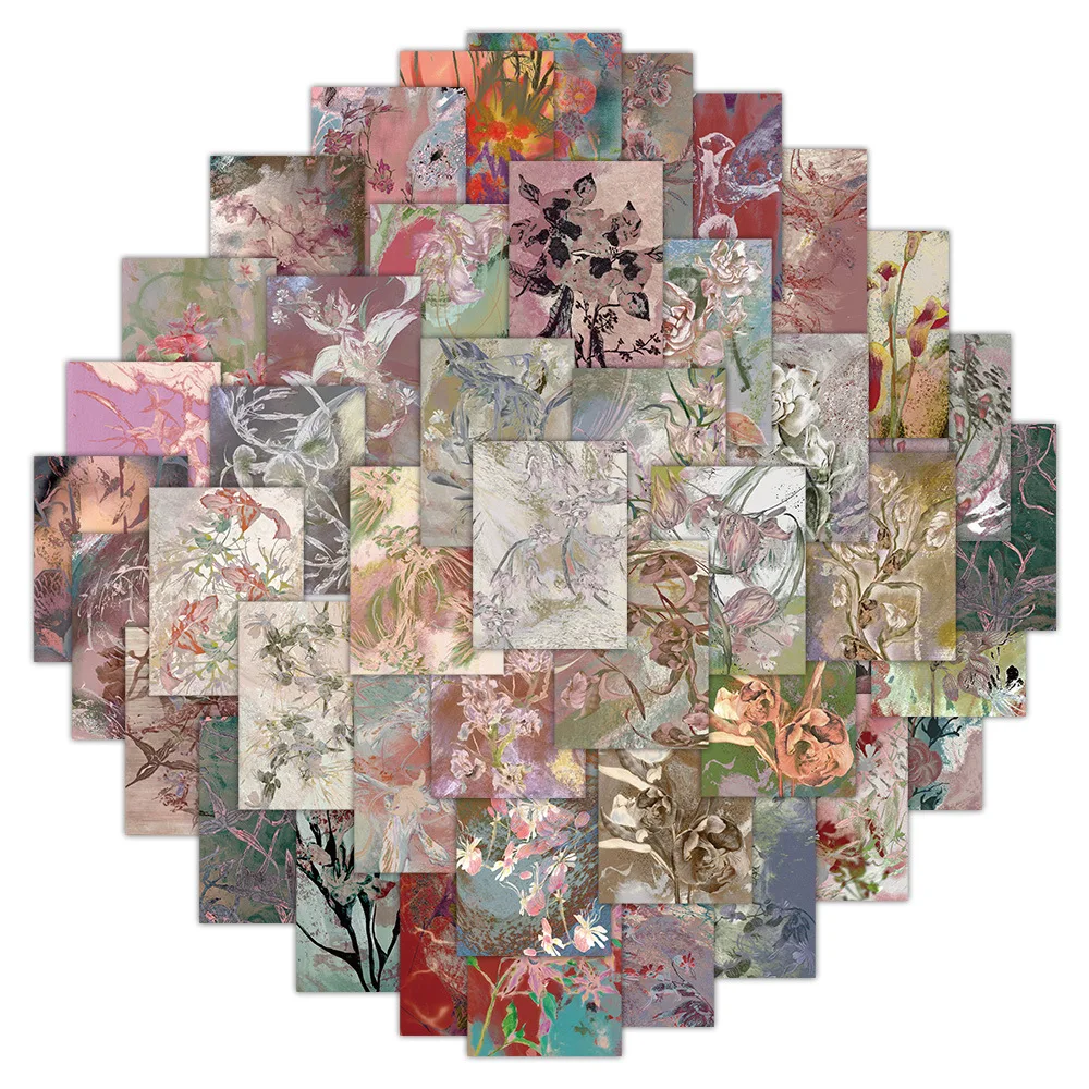 

60PCS Pretty Flower Art Graffiti Stickers Aesthetic Rosa Rubus Decals DIY Phone Notebook Suitcase Laptop Decoration Toys Gifts