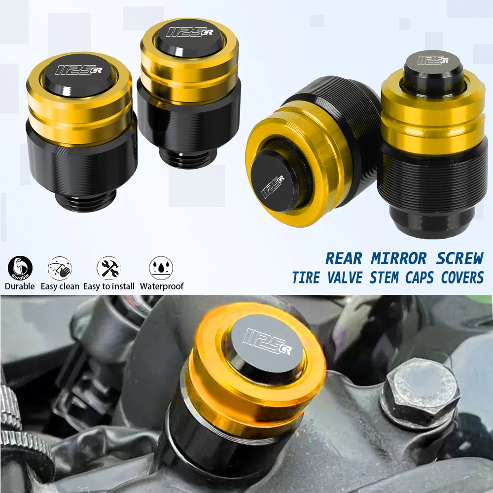 

For BUELL 1125CR 1125 CR 2009 2010 2011 2012 2013 2014 2015 2016 2017 Motorcycles Tire Valve Stem Caps Covers Rear Mirror Screw