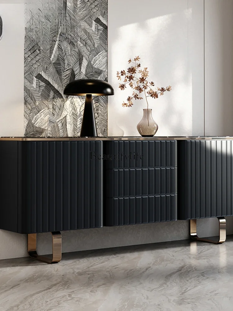 

*Italian light luxury retro dining side cabinet storage decoration Dali entrance cabinet