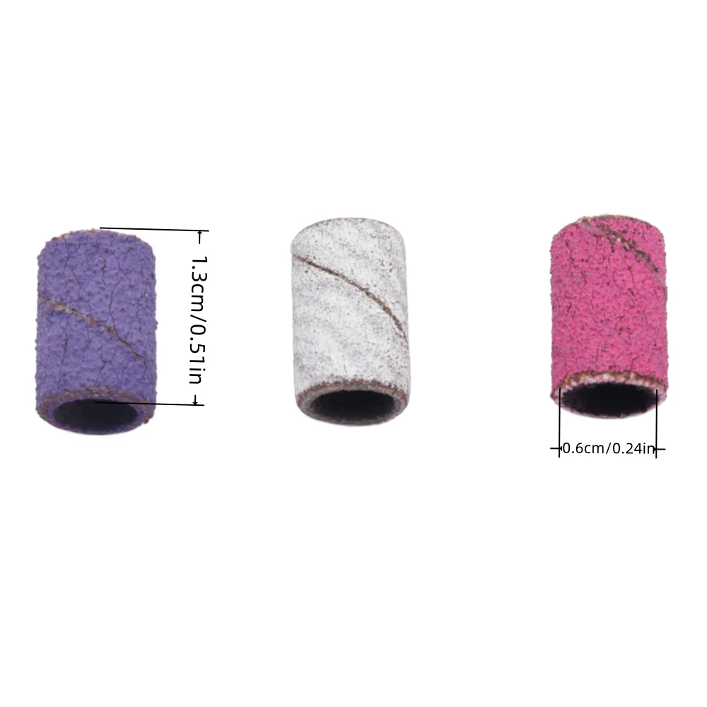 20Pcs Large Nail Sanding Bands 80/120/180/240 Grit with Mandrel 3/32 Inch Shank for Gel Polish Acrylic Removal Manicure Drill20P view 4