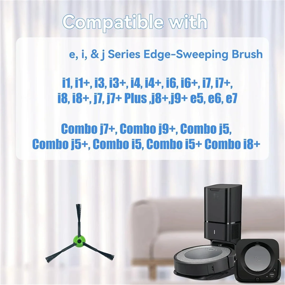 I & J & E 시리즈용 엣지 스위핑 브러시, I7, I7 +, I8, I8 + 콤보 J7 +,J9 +,J5 +,I5 + 플러스, E5, E6 진공