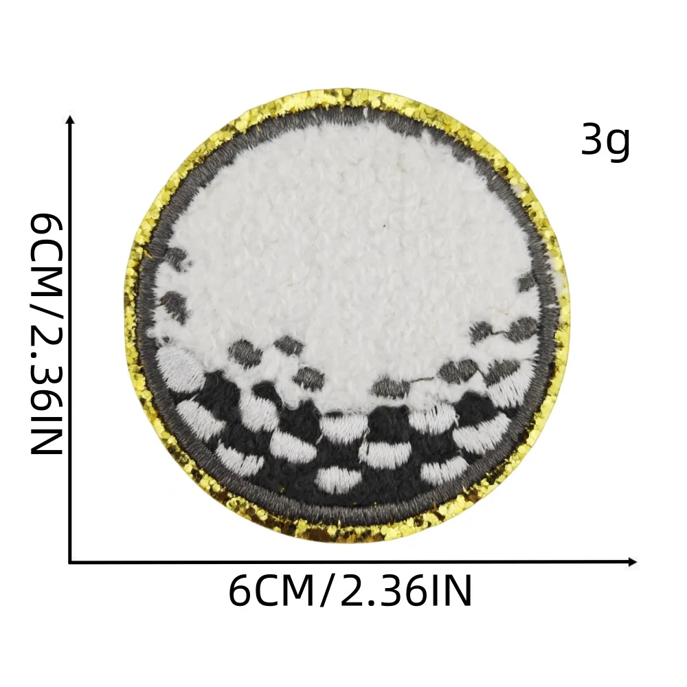 Chenille Glitter Embroidered Patches Iron on Baseball PatchesStickers Sport Volleyball for Jeans Clothes Backpack Badge