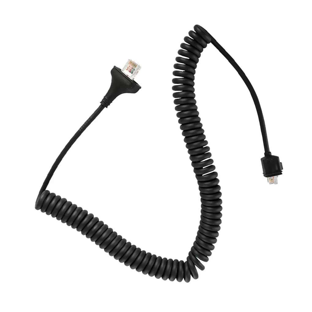 8 Pin Mic Microphone Cable Removable Handheld Earpiece Speaker Extension Spring Radio Cord Replacement for KMC-30