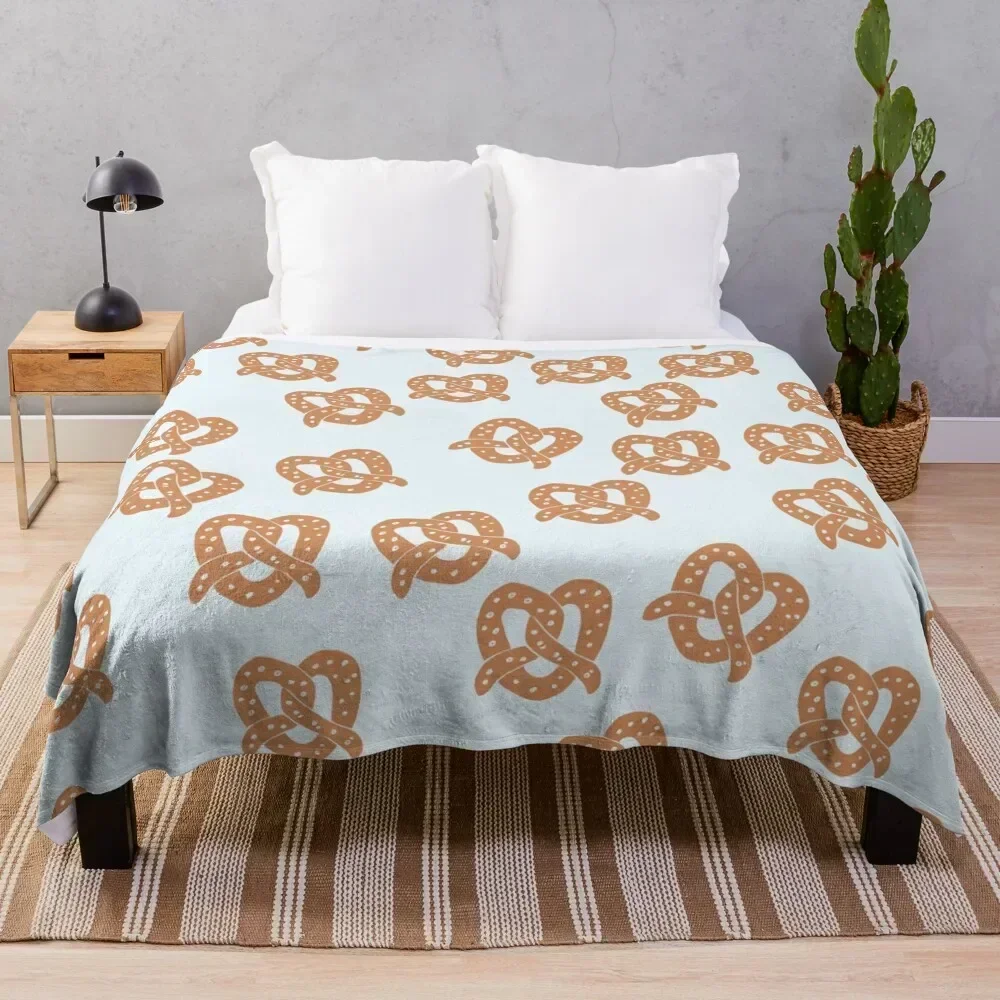 

Cute Pretzel Throw Blanket Cozy Light Blanket for Travel Camping Picnic