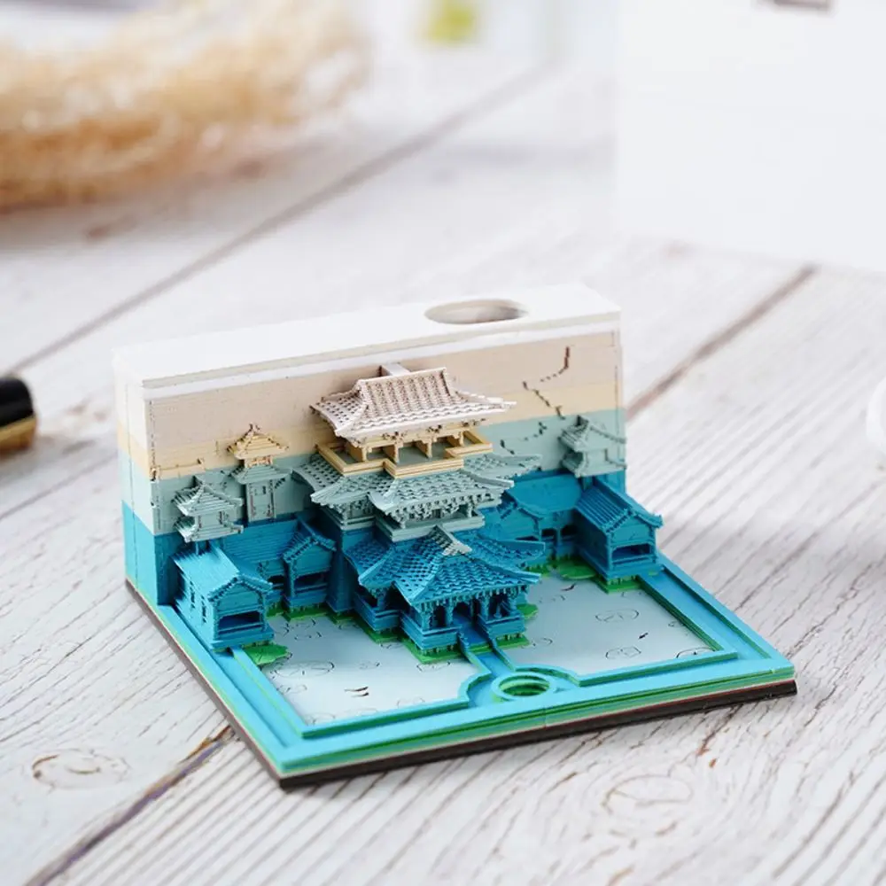 Imagem -05 - Temple Castle3d Carving Sticky Notes Memo Message Paper Memo Note Paper Mão-rasgo Memo Notepad Universo Diy