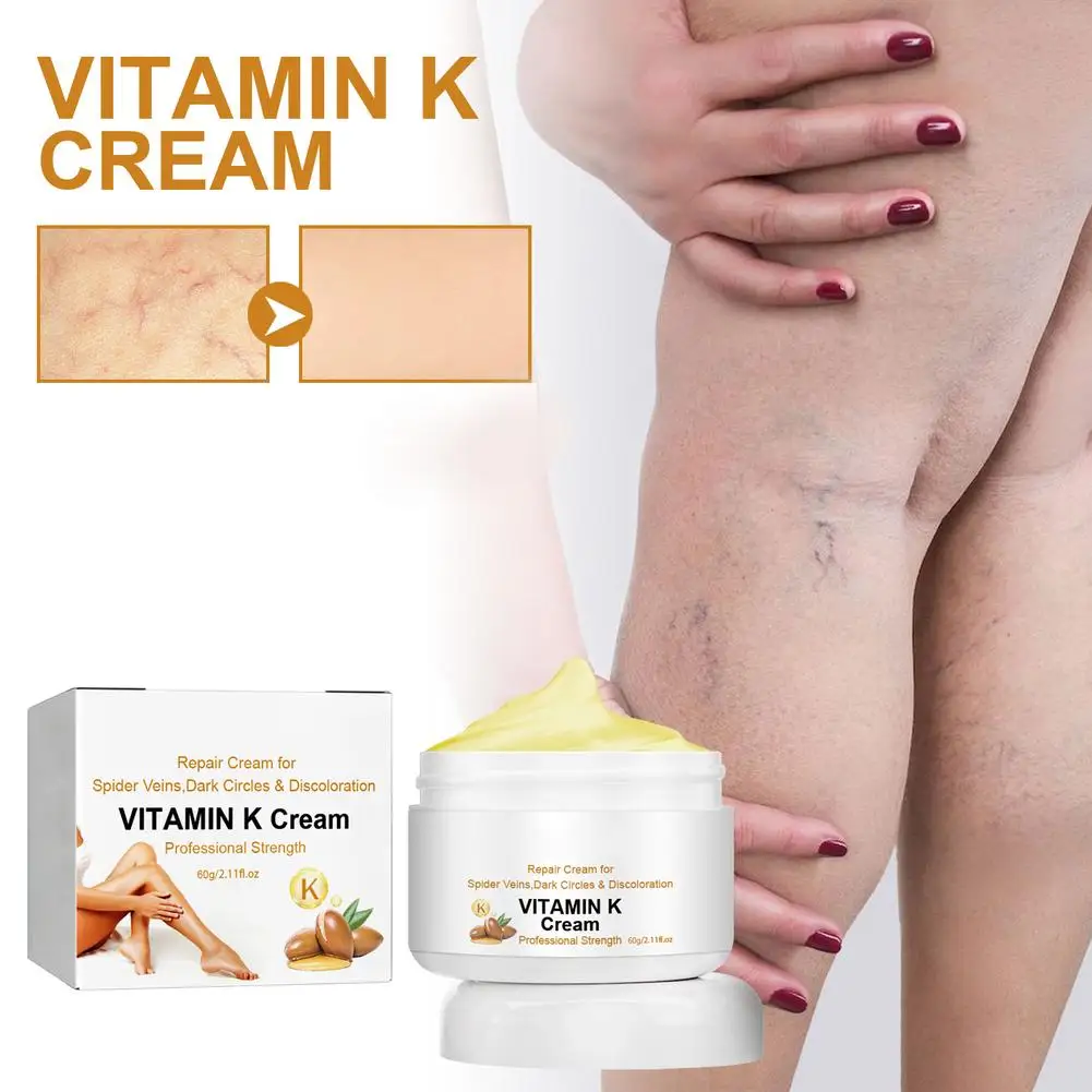 60g Reduce Varicose Veins Vitamin K Repair Cream Smooth Wrinkle Venous Massage Care Cream Moisturizing Firming Vitamin K Cream