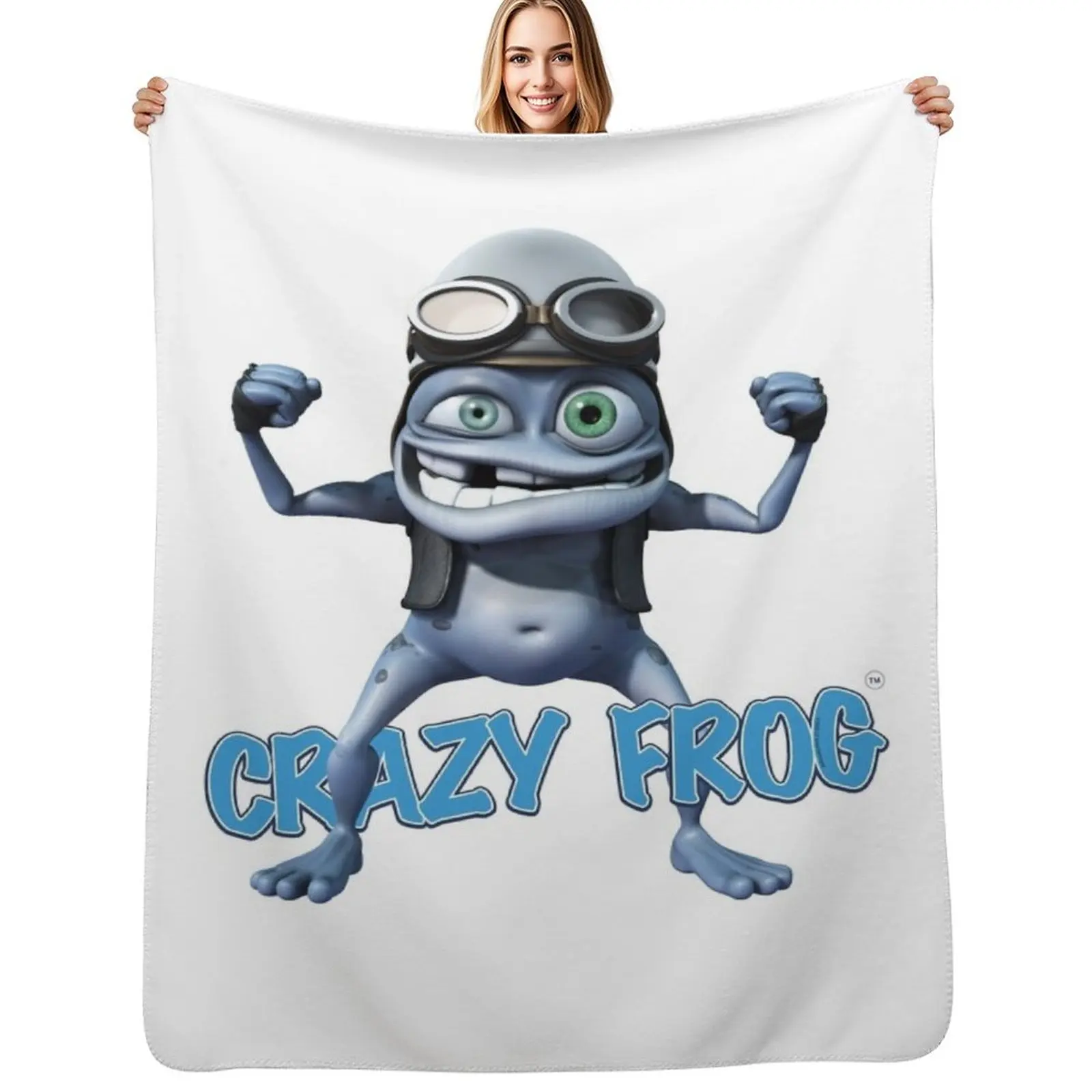 Crazy Frog is on the Loose! Throw Blanket Warm Cozy Throw Blanket for Living Room Couch