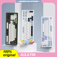 Aula F99 Three Mode Mechanical Keyboard Bluetooth/2.4g Wireless/Wired PBT Keycaps Hotswap Gasketswap Rgb Gaming Keyboard 99 Keys