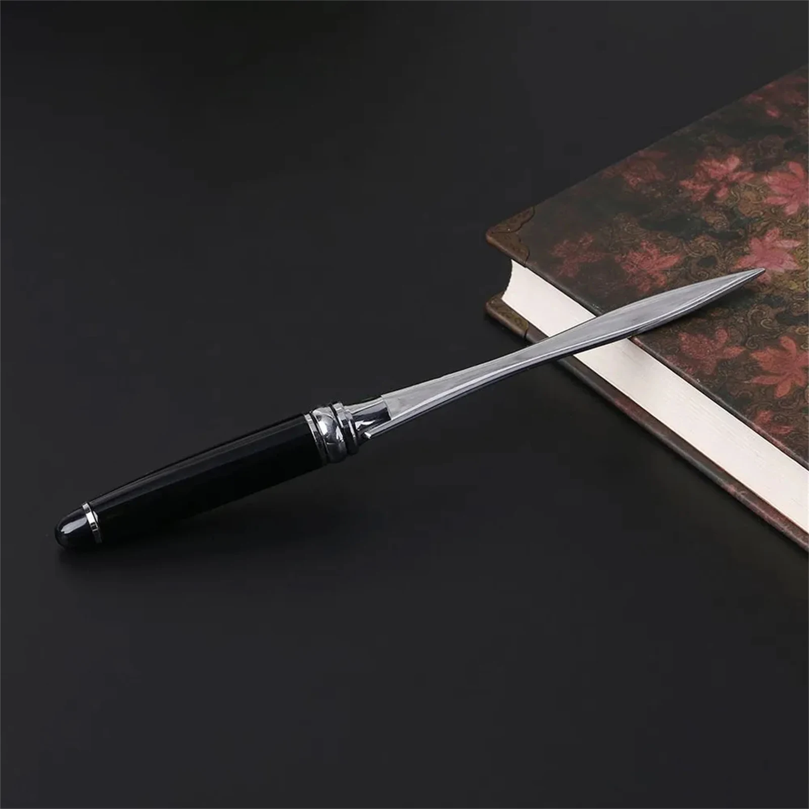 Metal Letter Opener Knife Black Smooth Durable Envelope Cutter for Office Home and Daily Mail Handling Tasks view 4