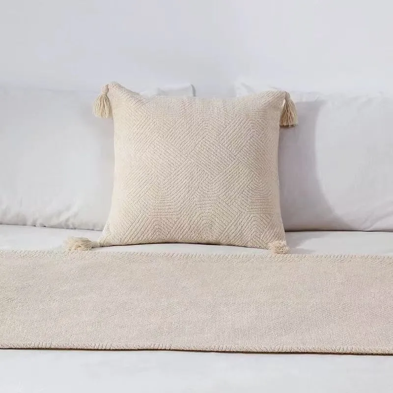 Simple Solid Color Ancient Style Bed Tail Blanket Bed Tail Towel Blanket Bed Towel Cover Blanket Homestay Hotel Bed Flag ZG959
