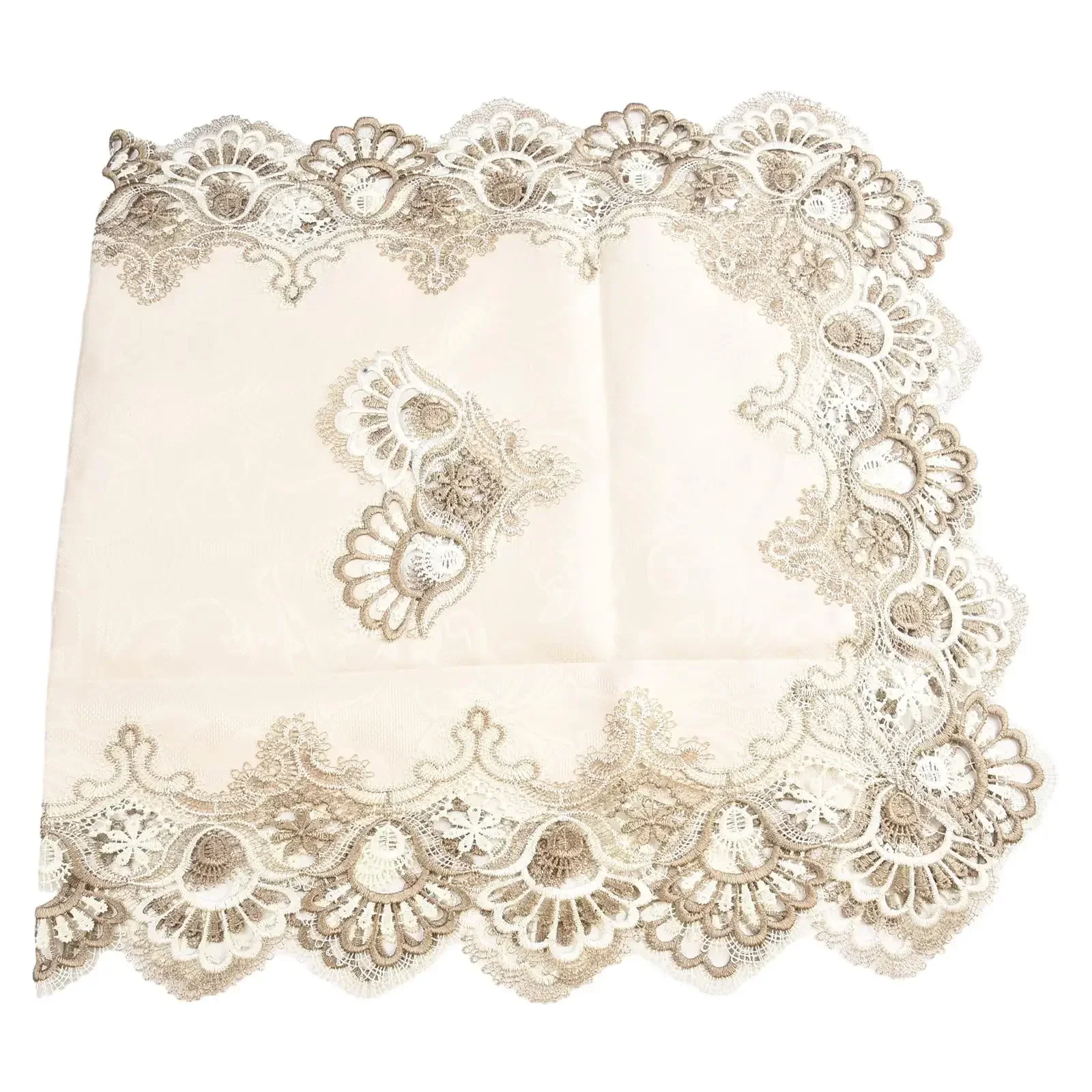 Table Doilies Desktop Dining-table Tablecloth Tea Table Mat Table Cover Table Dust Cover Hollow Carved Rectangle Festival