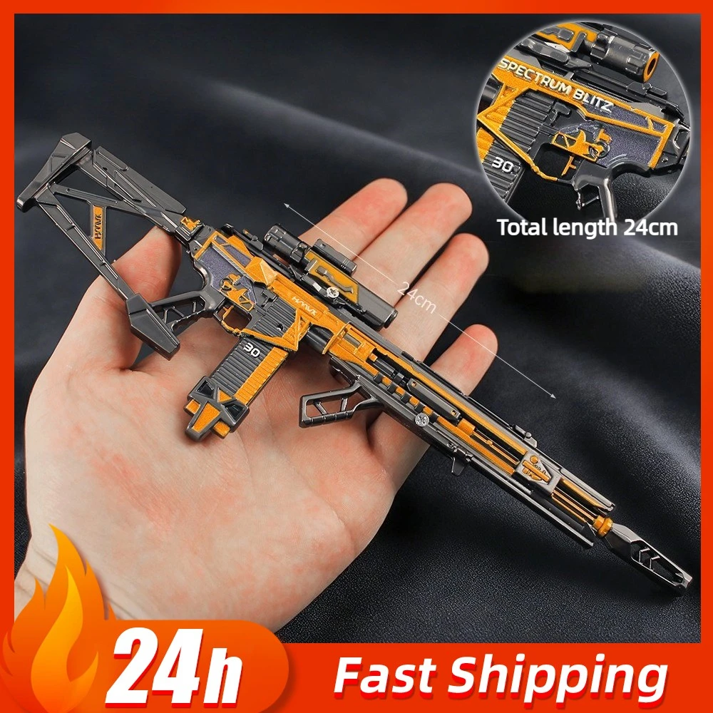 

24-сантиметровая модель винтовки Delta Force Prismatic Offensive S2MTG Black Knight - разборная настольная модель для демонстрации, реквизит для косплея, подарок для мальчика