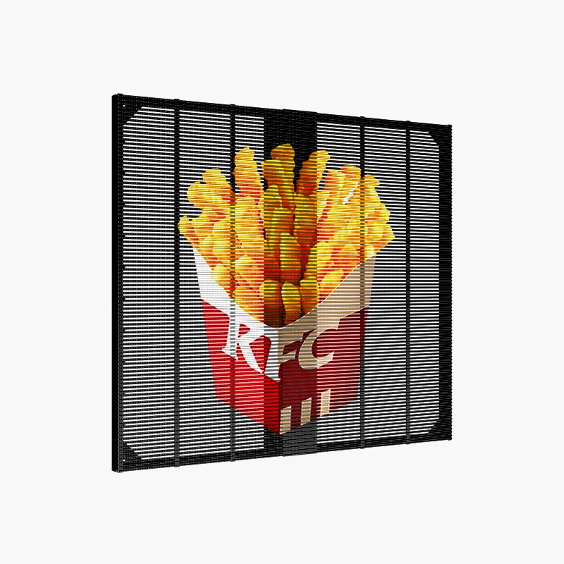 

High Transparency Flexible Transparent Led Film Stick on the Glass for Advertising Billboard P3.91 2121RGB 16bit
