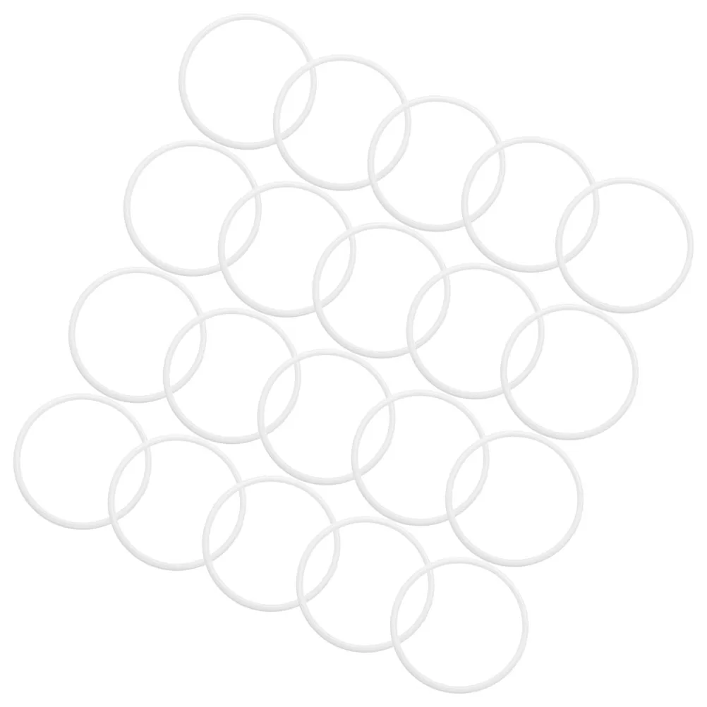 30 Uds. Aros atrapasueños, anillos de plástico, marcos artesanales para colgar en la pared, macramé, aro Floral DIY, decoración, planta con borlas para el hogar