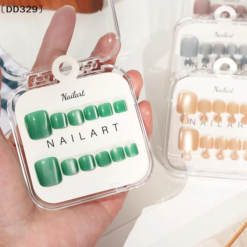 10 Pcs/Box Fake Nails Glossy C - Nail Art Extension Cat Eye recension och pris