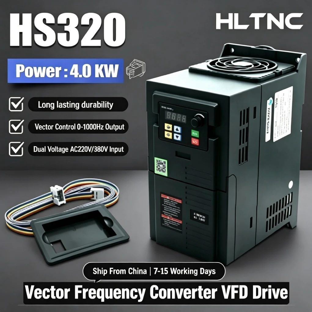 0-3000hz VFD 4000w Variable Frequency Drive Inverter 4KW AC 200-240V 340-440V Variator Speed Adjuster Controller Speed Control