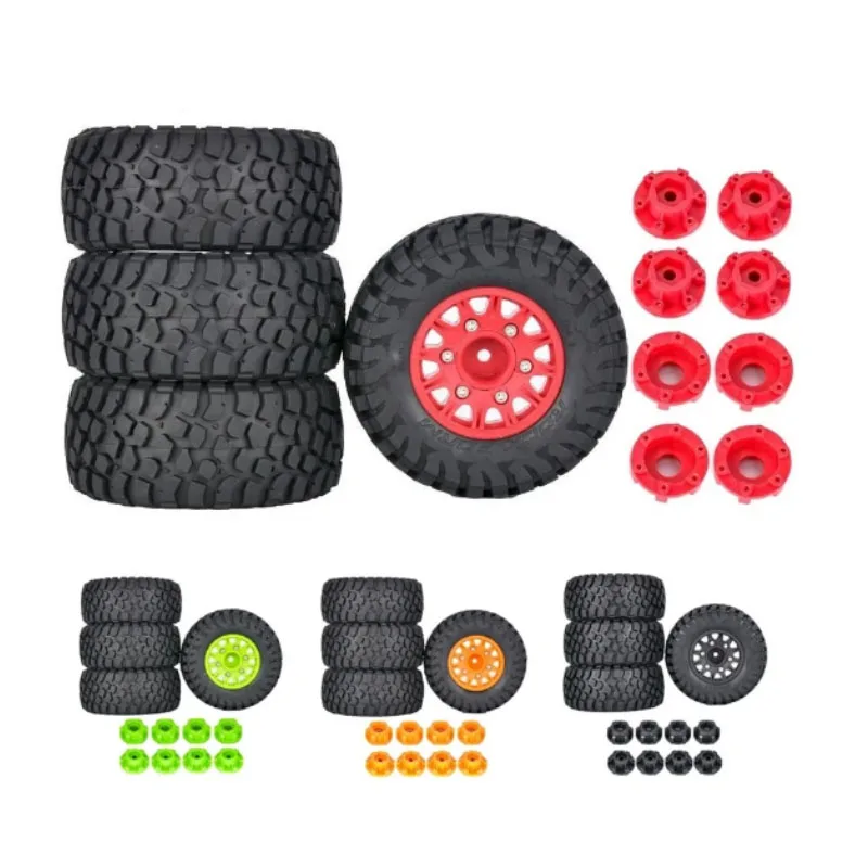 4Pcs 112mm 1/8 1/10 Short Course Truck Tire Tyre with 12mm 14mm 17mm Wheel Hex for TRAXXAS Slash ARRMA SENTON HSP HPI RC Car