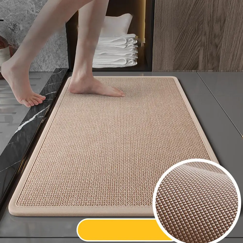 1pcs Non-Slip Washable Thick Bath Mat Bathroom Rug Soft Bath Mat Quick-Drying Entrance Mat  For Indoor Kitchen Home Clean Mat