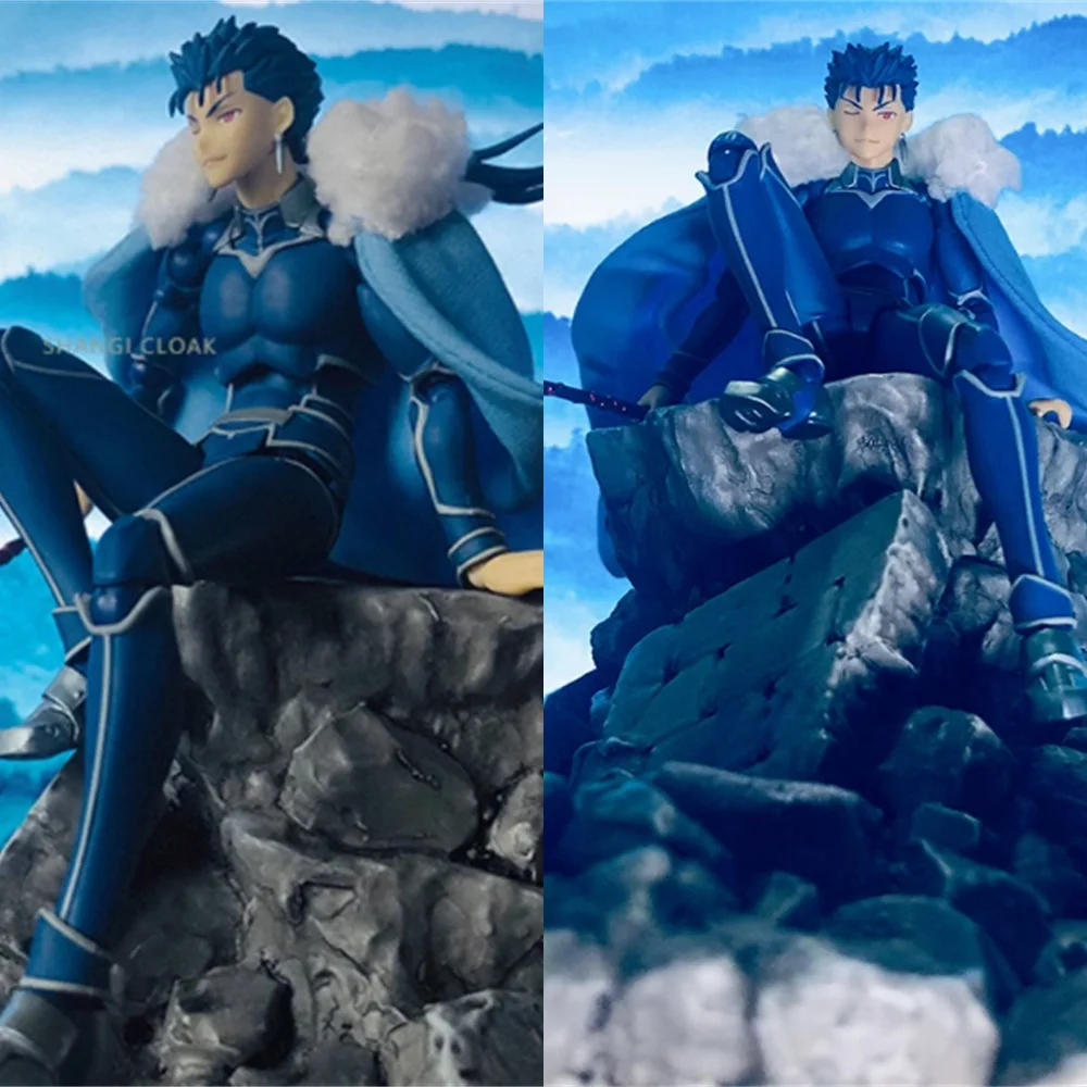 

In Stock 1/12 Scale Handsome Soldier Knight Sky Blue Cloak Sided Printed Cape Accessories For 6inch Action Figure Body