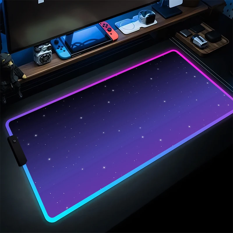 

Mouse Pad Gamer Keyboard Pad LED Star Sky Desk Mouse Mat Stardew Valley Carpet Rubber Tapis Souris Gaming RGB Notbook Mousepad