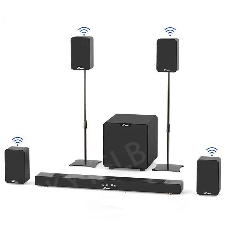 KYYSLB Wireless Subwoofer Blueteeth 5.1 Home Theater Set TV Mobile Phone Karaoke Soundbar Speaker K Song Speakers Column