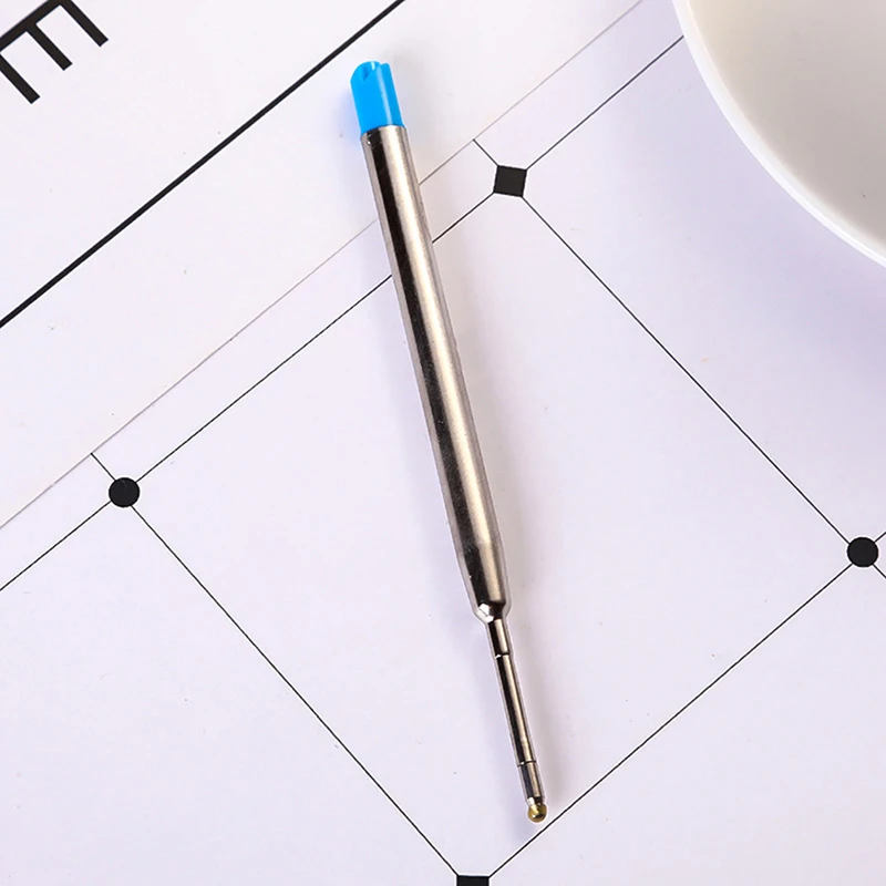 10 Stuks 0.5Mm G2 Metalen Roller Balpen Navulling Medium Nib Blauw Zwart Kleur Inkt Bal Pennen Navulling Voor Schoolkantoor Schrijven