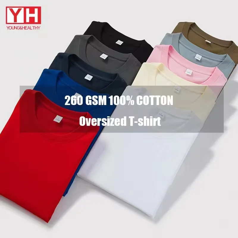 grams heavyweight drop-shoulder short-sleeved T-shirt suitable for both men and women