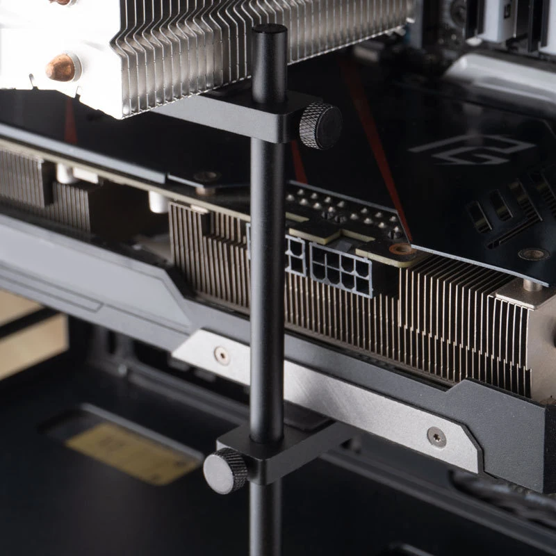 دعامة دعم وحدة معالجة الرسومات العالمية - حامل بطاقة الرسومات من سبائك الألومنيوم مع مقبس تبريد، وحافظة الكمبيوتر المكتبي وحامل مضاد للترهل #3