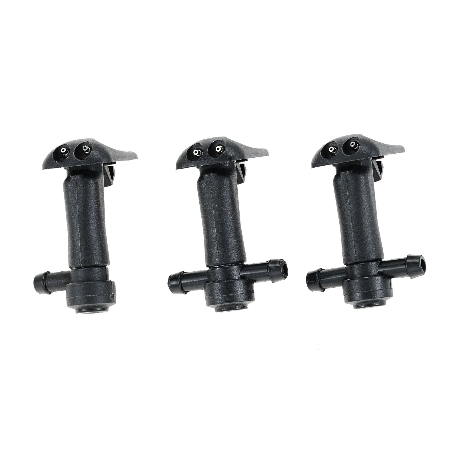 3Pcs Black Plastic Auto Car Windscreen Windshield Washer Nozzles Replacement Set 12778850 12778849 for Saab 9-3 93X 2003-2011