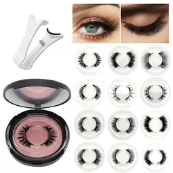 Magnets Tweezer With 3D Magnetic Natural Mink False Makeup Professional Clamp Clip Tool Eyelash Makeup Curler Extension Eye F2K5