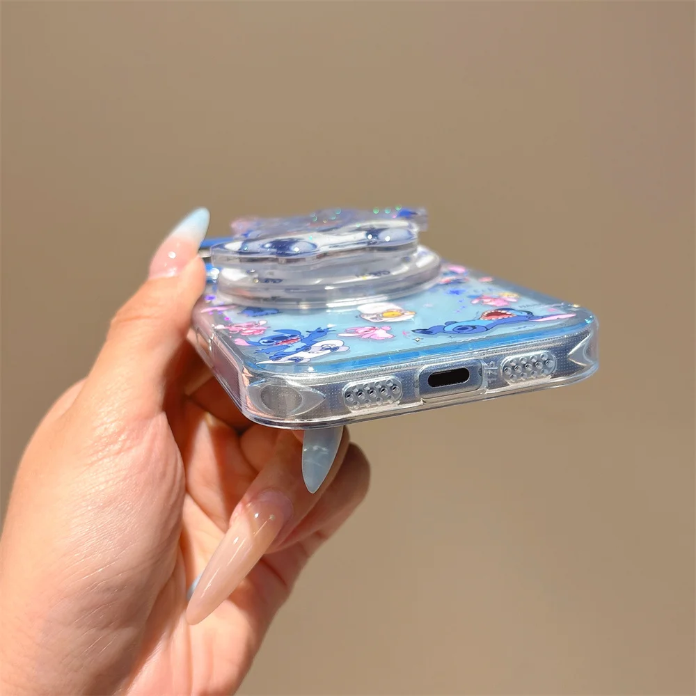 Zabawne, kreskówkowe etui magnetyczne na telefon iPhone 16 Pro Max 15 14 13 17 Pro z uchwytem Magsafe i łańcuszkiem, urocze, odporne na wstrząsy. — zdjęcie produktu 6