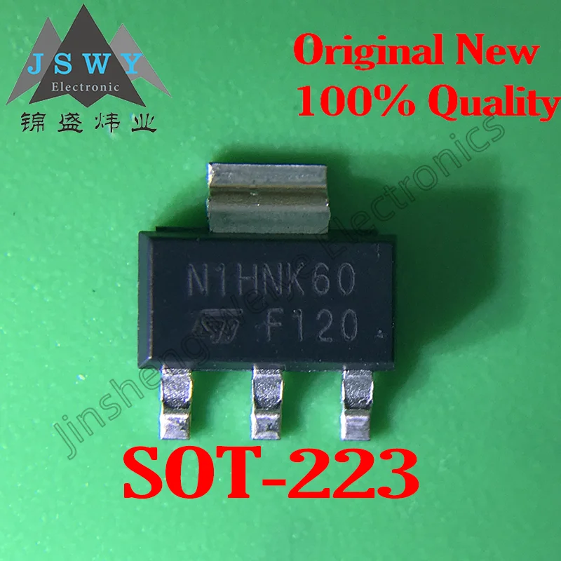 10PCS STN1HNK60 N1HNK60Z 1NK60Z SMD SOT-223 MOS FET 100% new imported free shipping