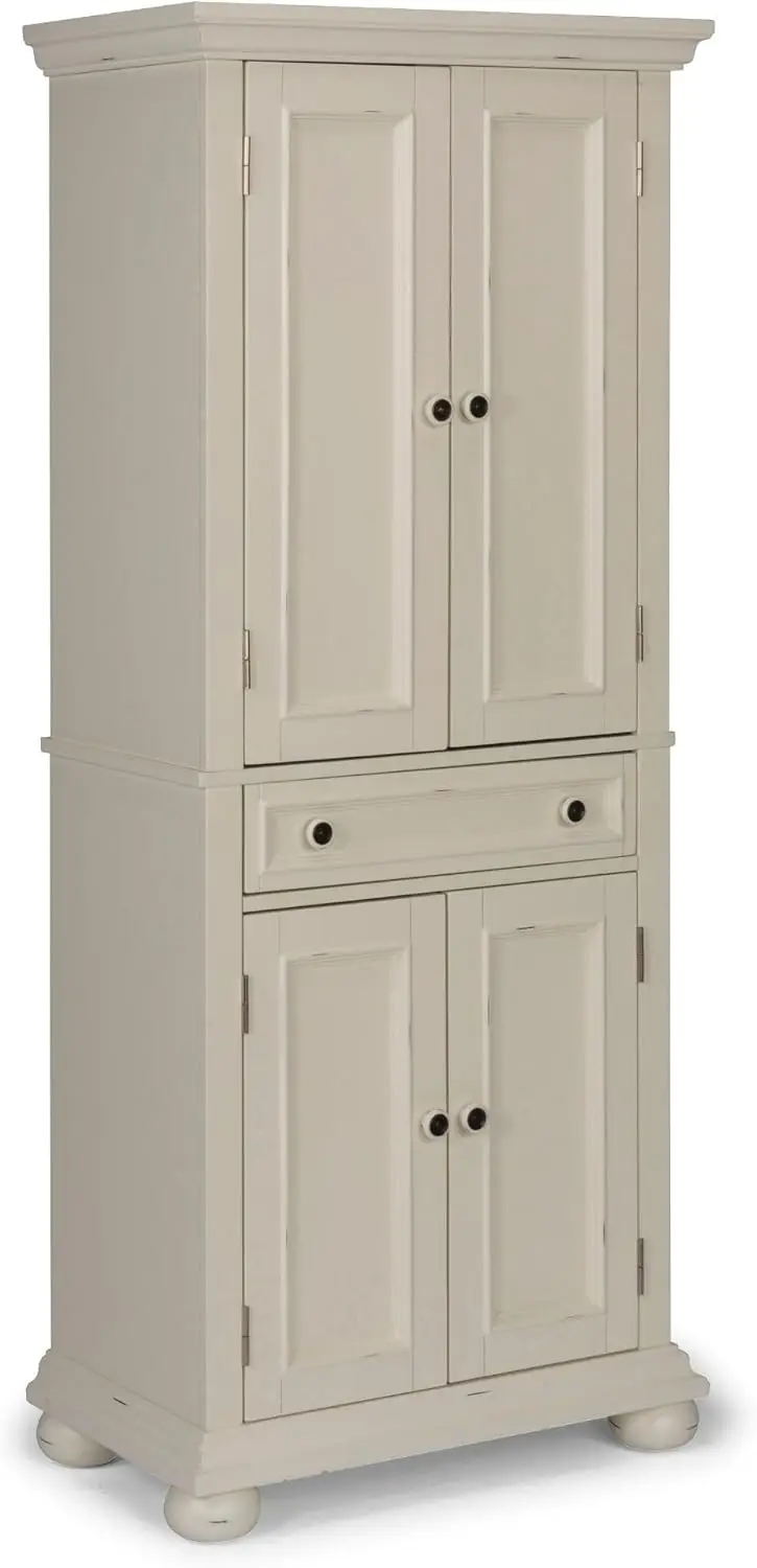 Dover 71.5 Inches High by 30 Inches Wide with Drawer and Adjustable Shelves White.